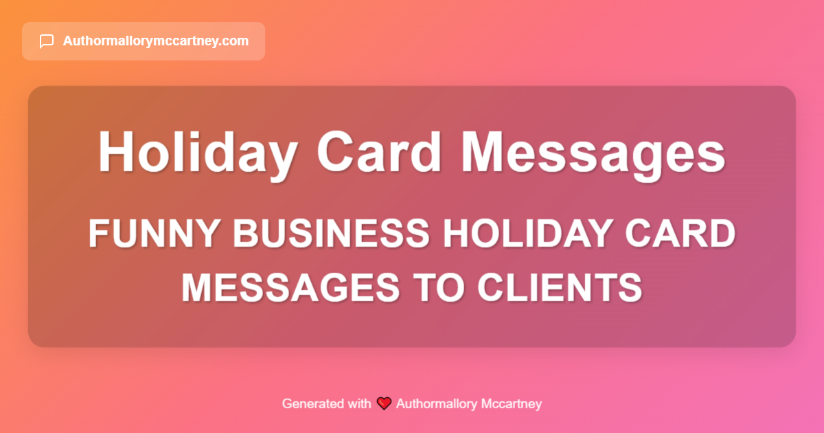 funny business holiday card messages to clients