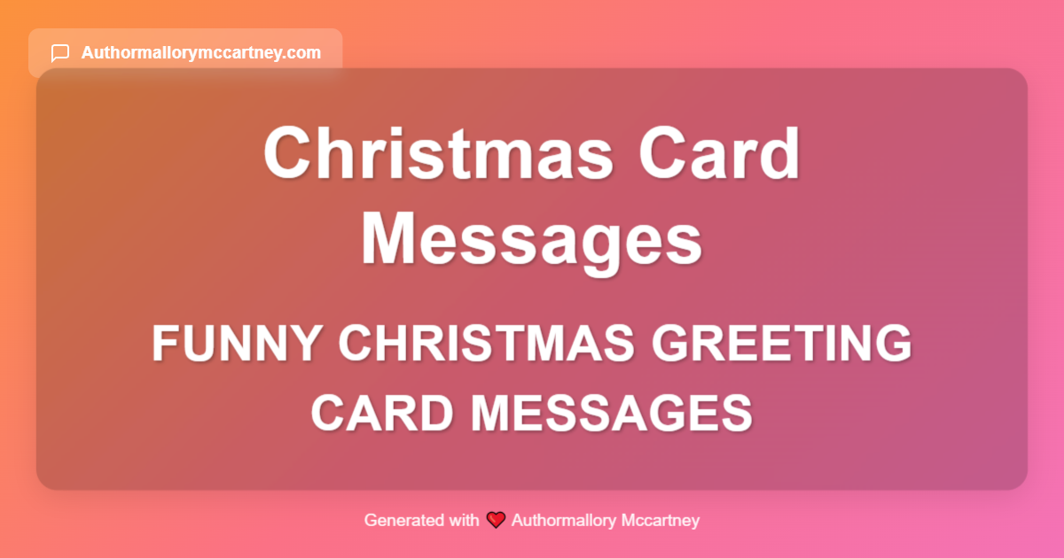 funny christmas greeting card messages