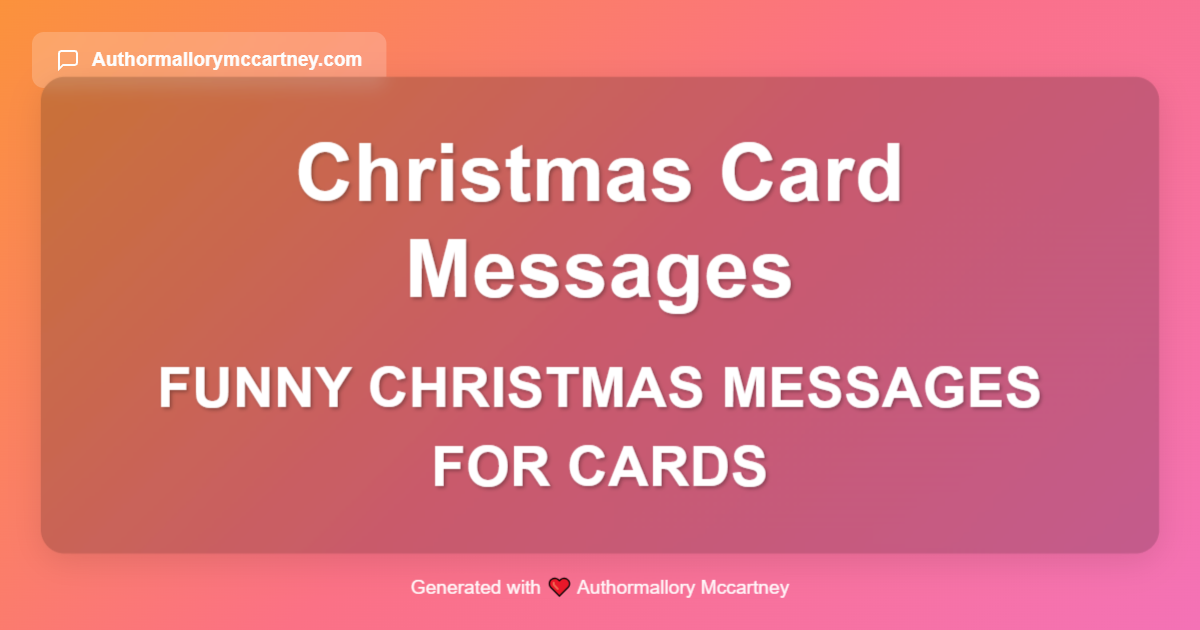 funny christmas messages for cards