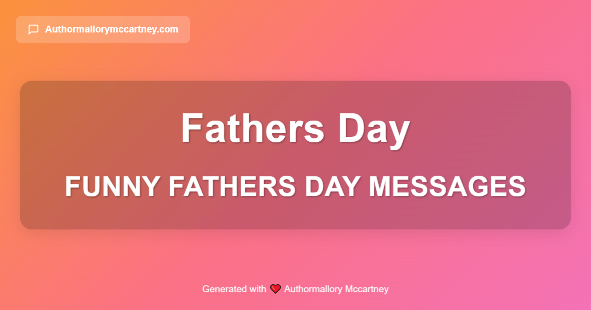 funny fathers day messages