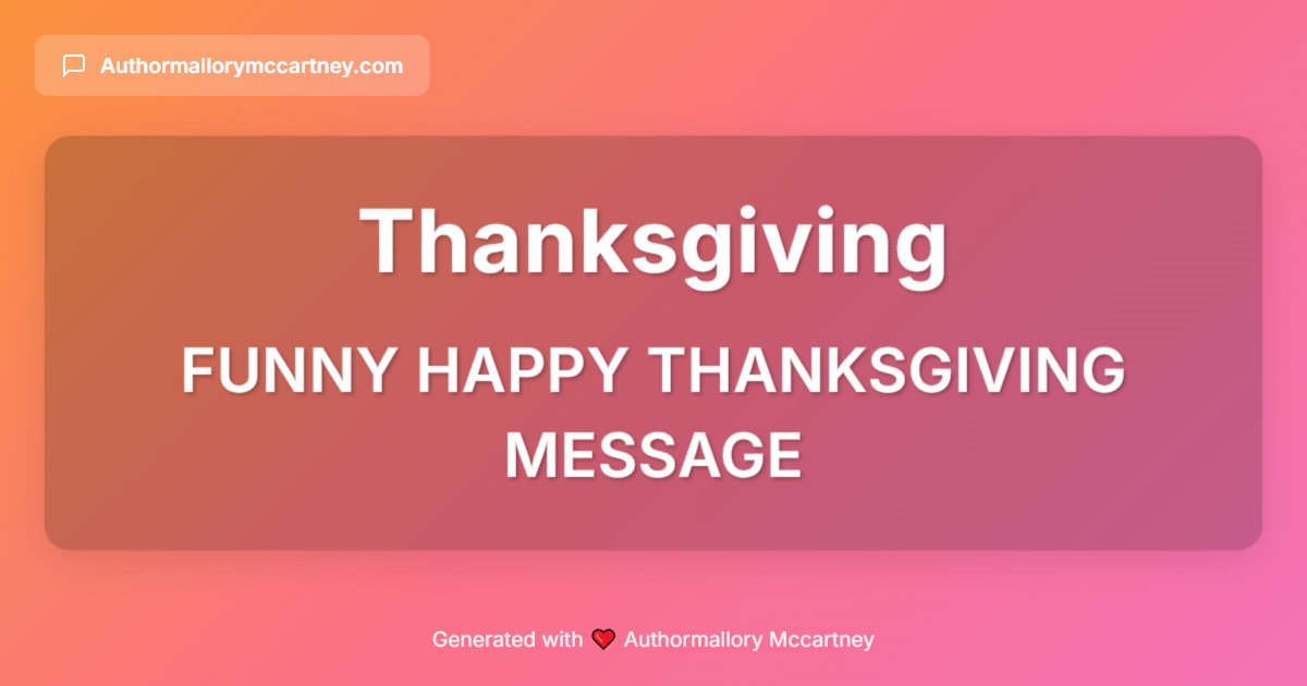 funny happy thanksgiving message