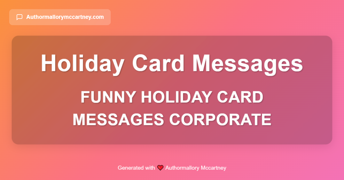 funny holiday card messages corporate