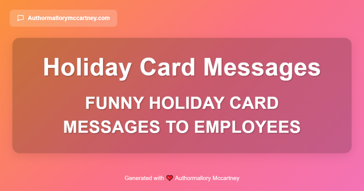 funny holiday card messages to employees