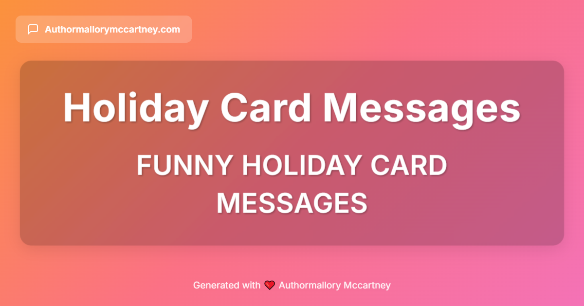 funny holiday card messages