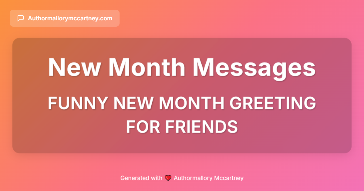 funny new month greeting for friends
