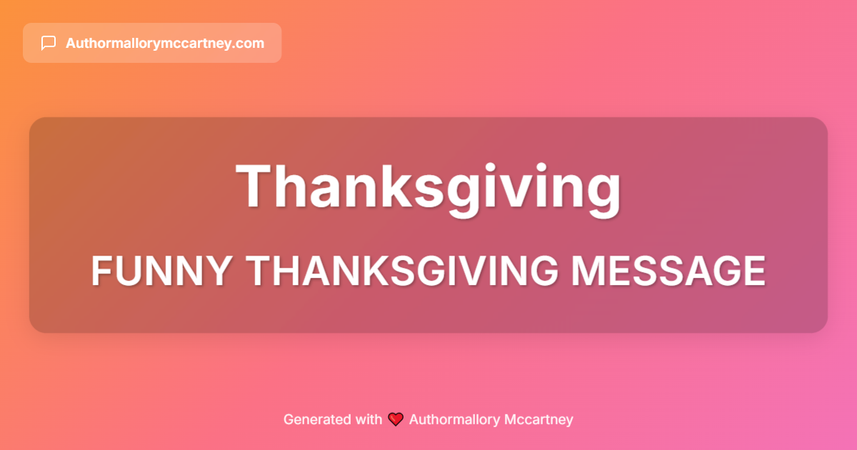 funny thanksgiving message