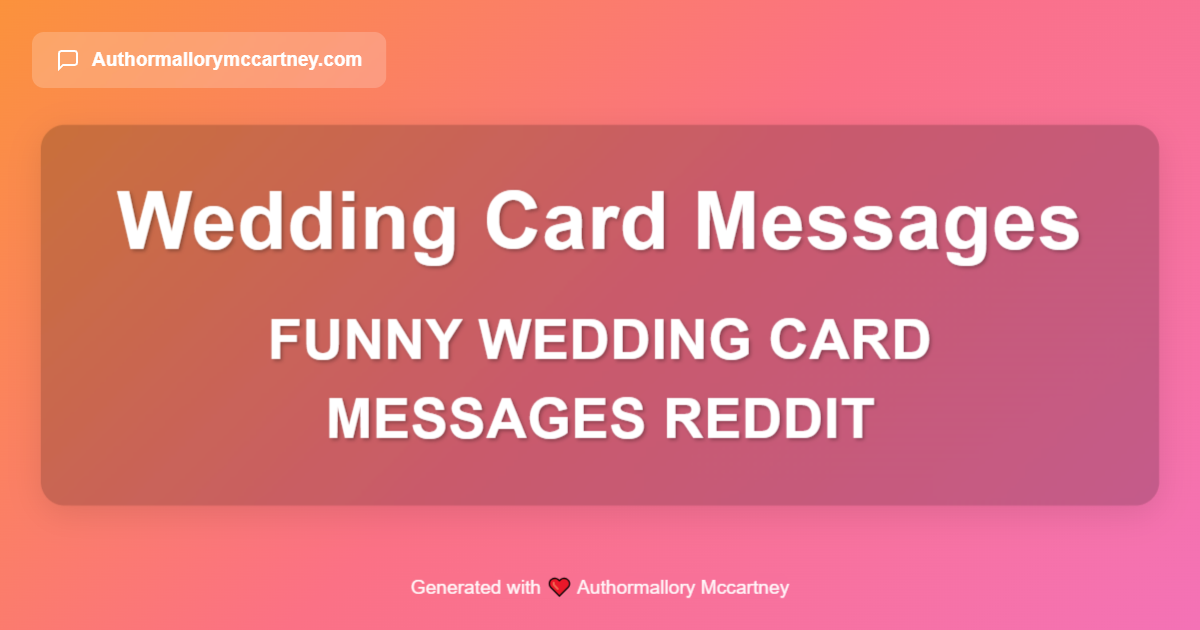 funny wedding card messages reddit