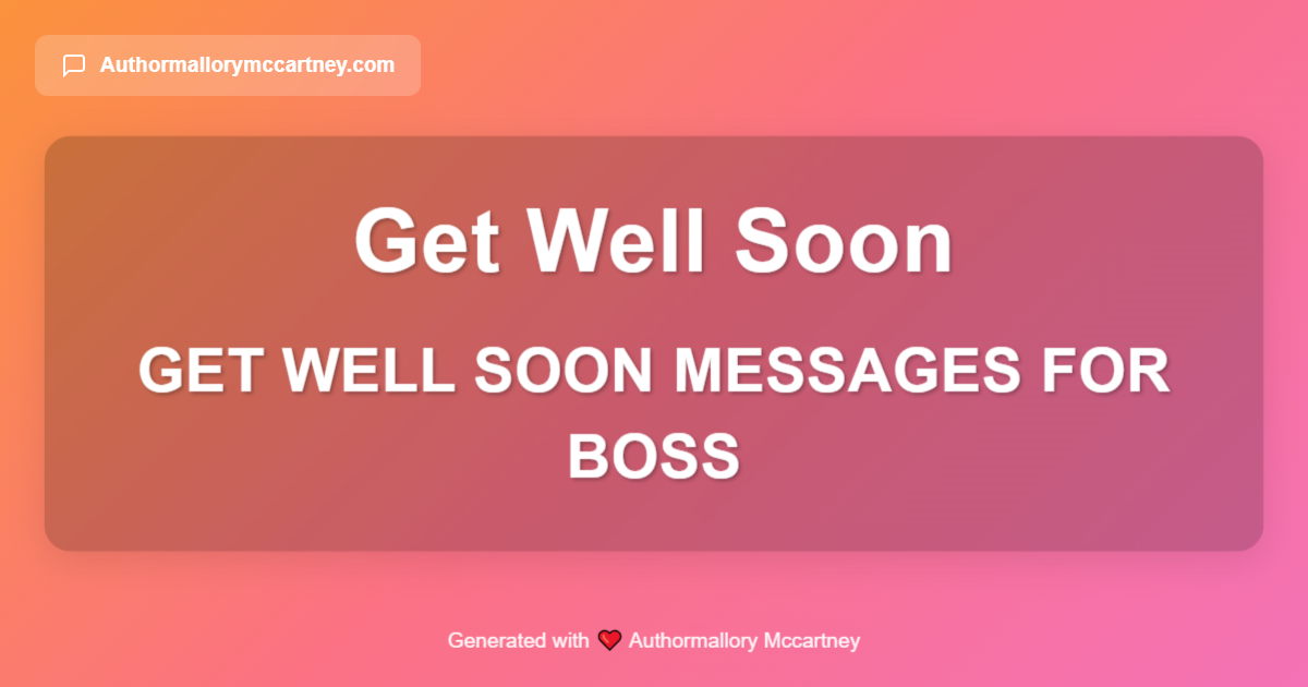 get well soon messages for boss