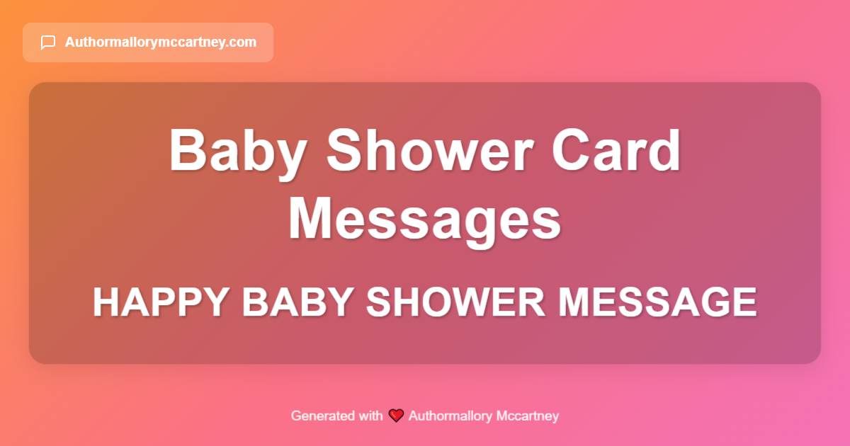 happy baby shower message