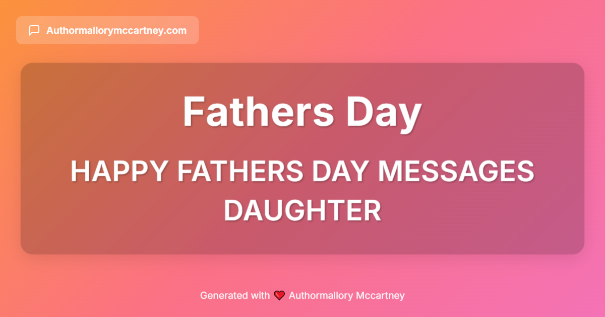 happy fathers day messages daughter