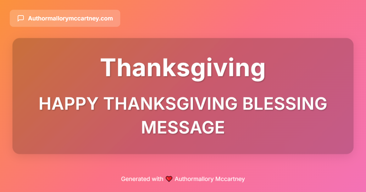 happy thanksgiving blessing message