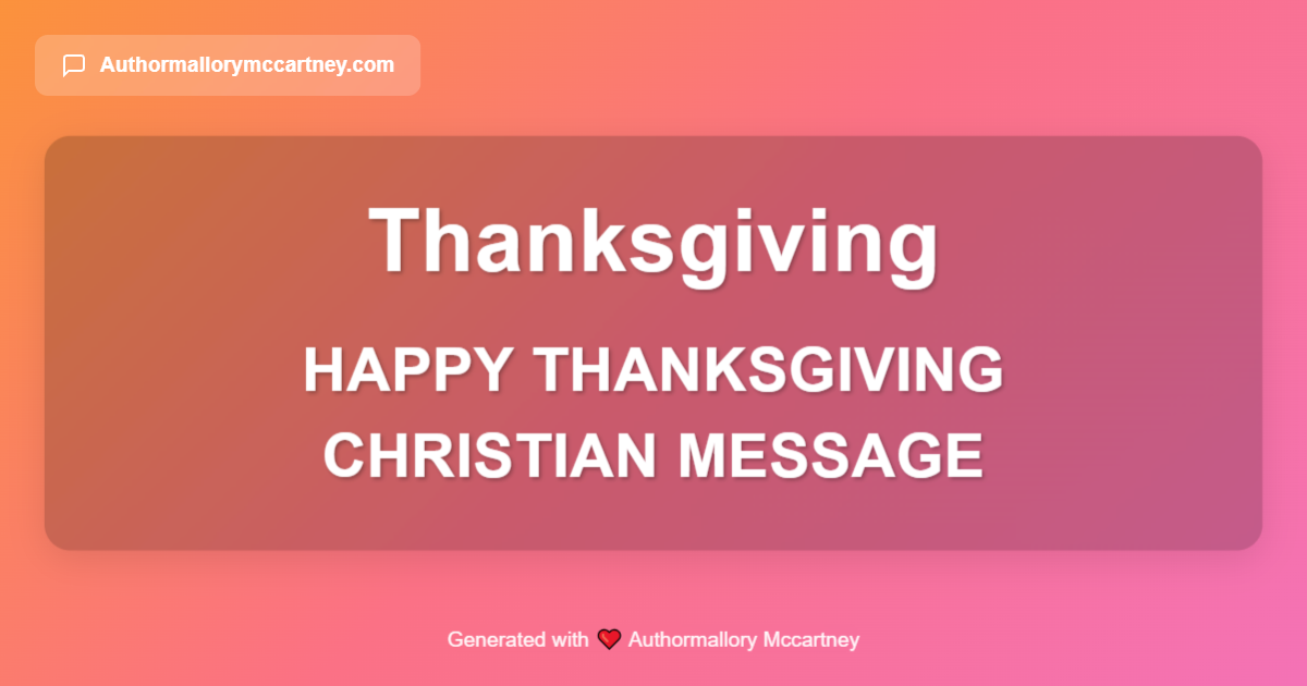 happy thanksgiving christian message