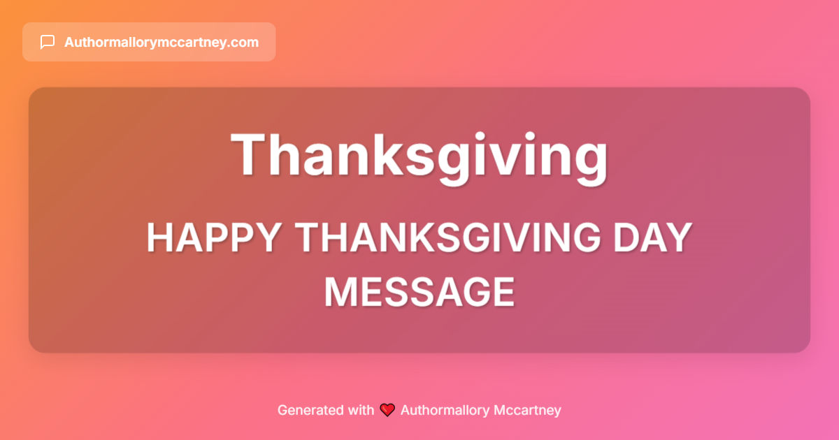 happy thanksgiving day message