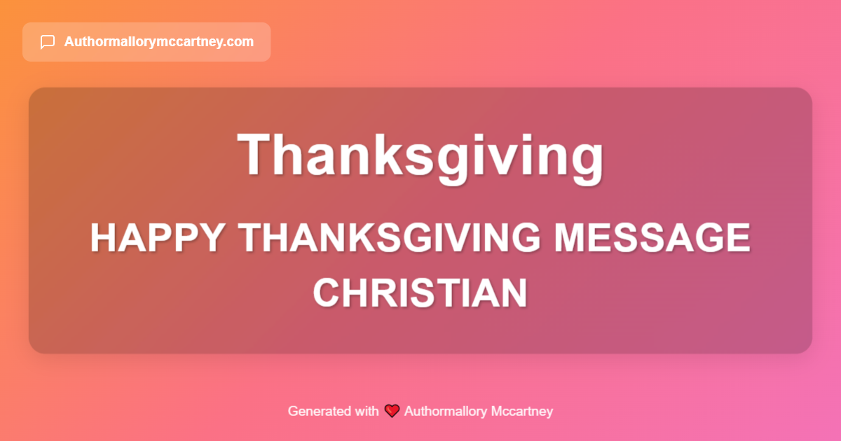 happy thanksgiving message christian