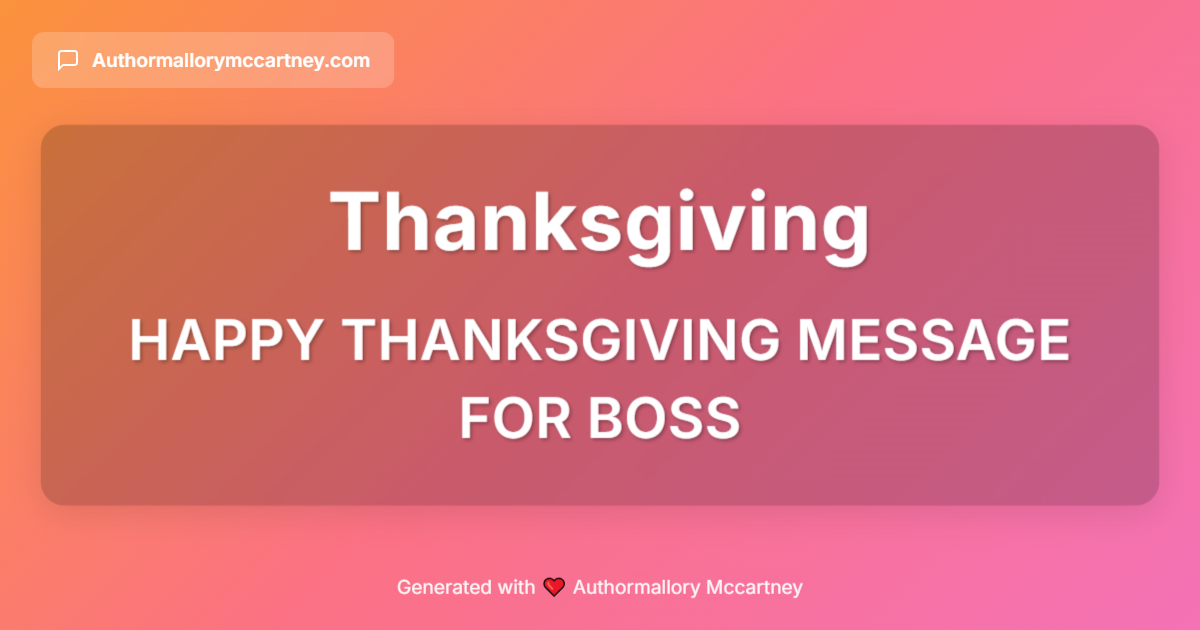 happy thanksgiving message for boss
