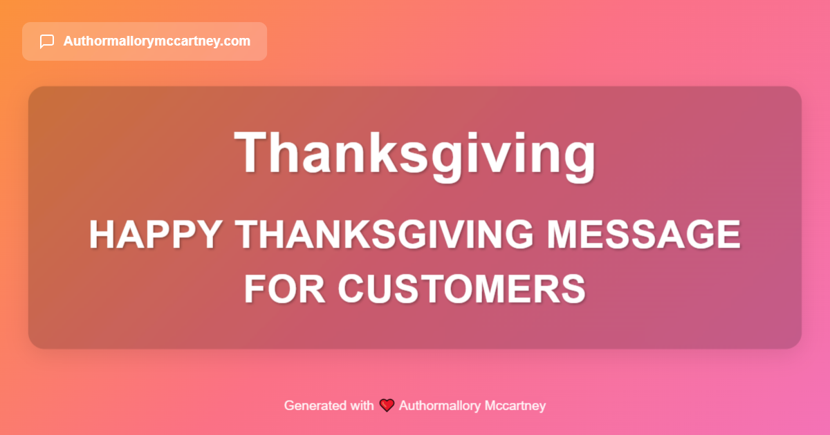 happy thanksgiving message for customers
