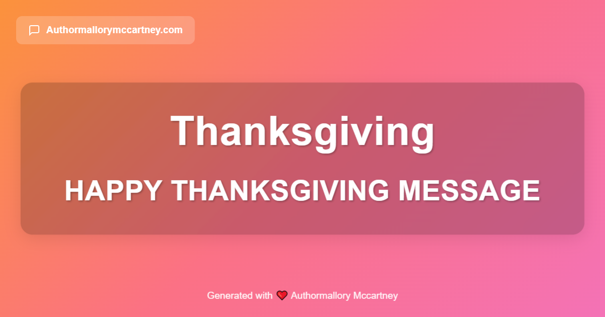 happy thanksgiving message