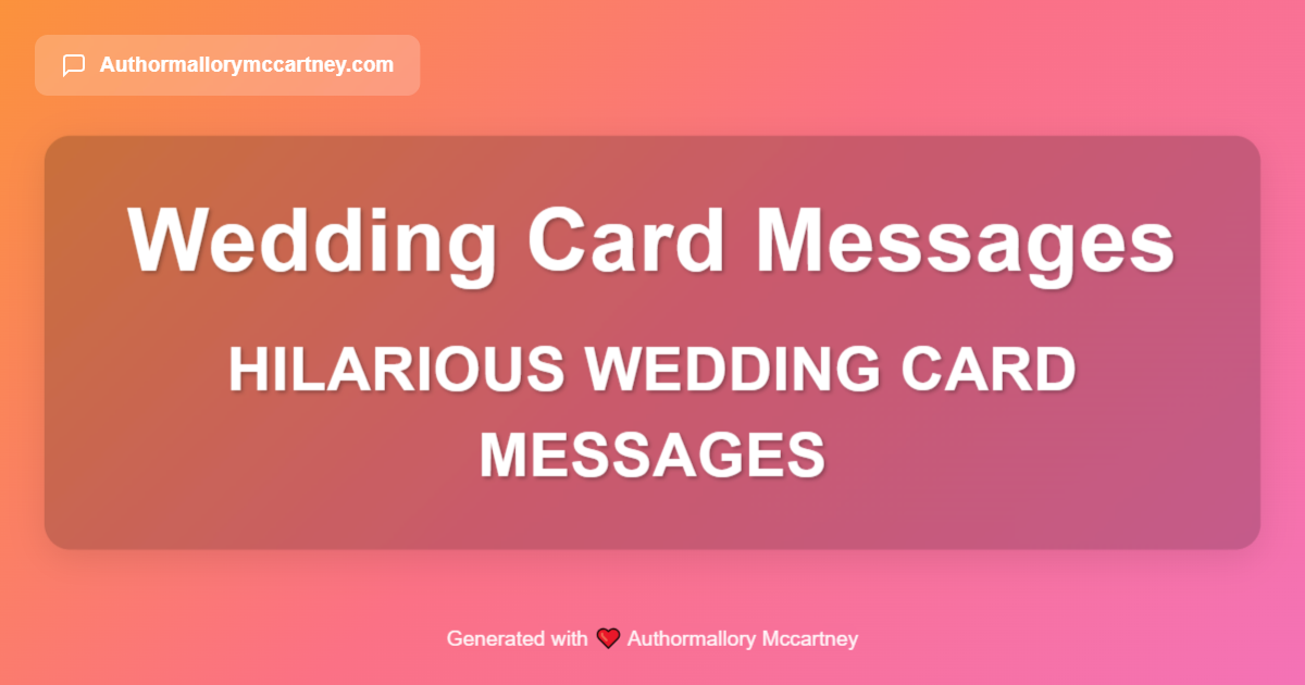 hilarious wedding card messages