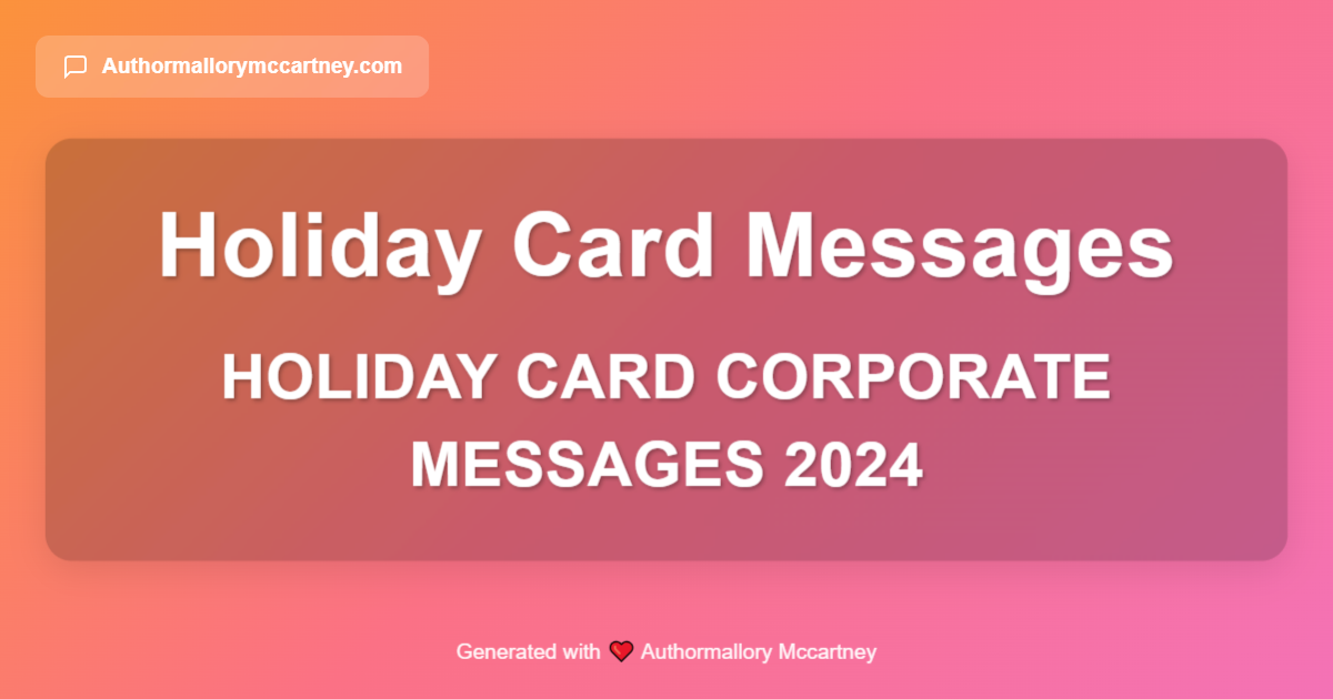 holiday card corporate messages 2024