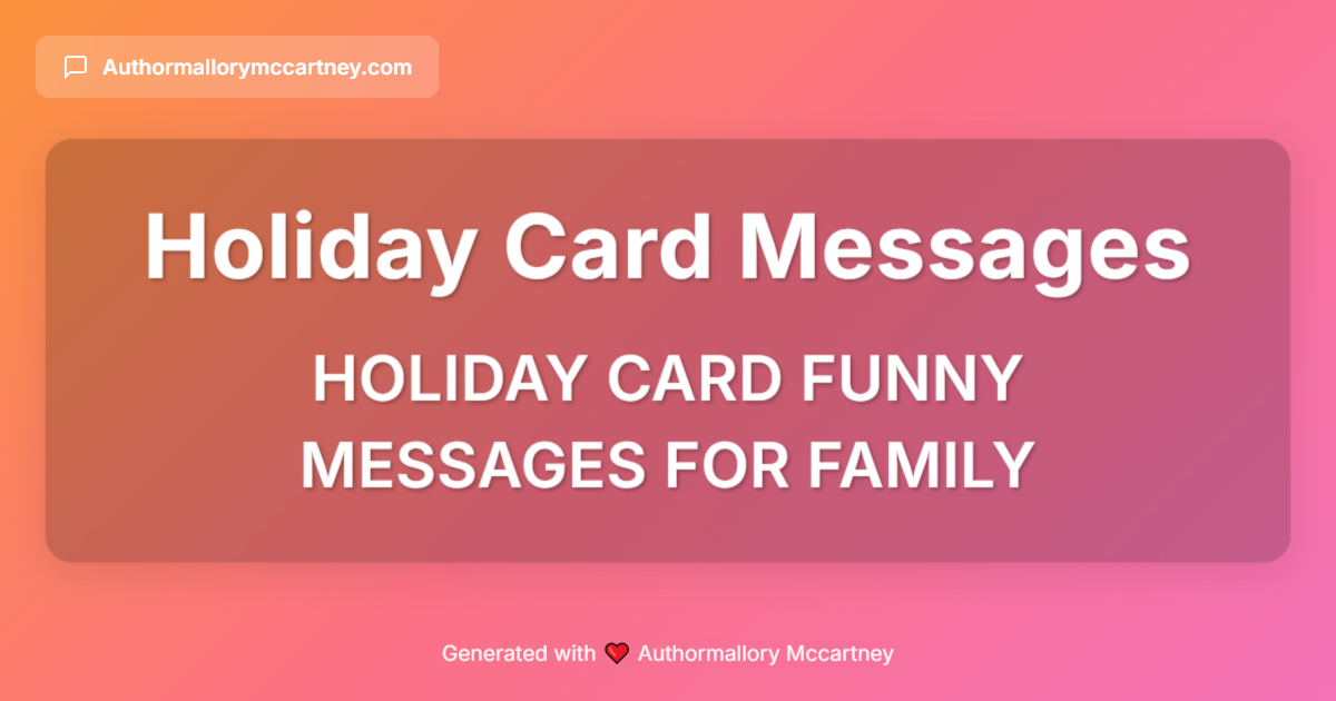 holiday card funny messages for family