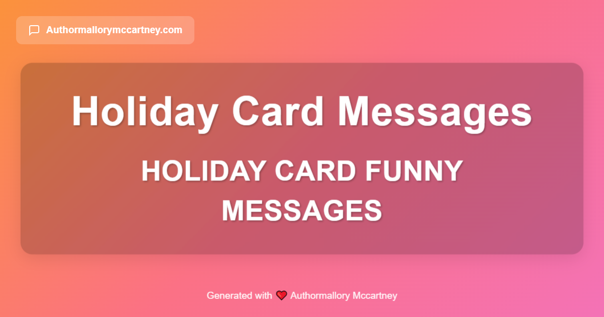 holiday card funny messages