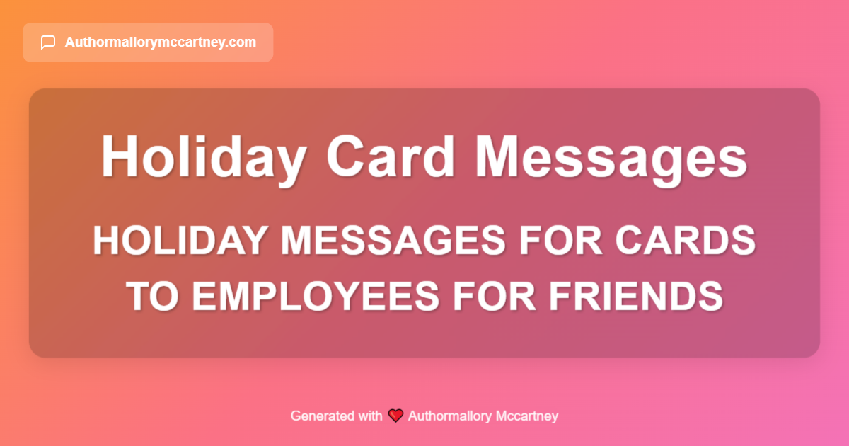 holiday messages for cards to employees for friends