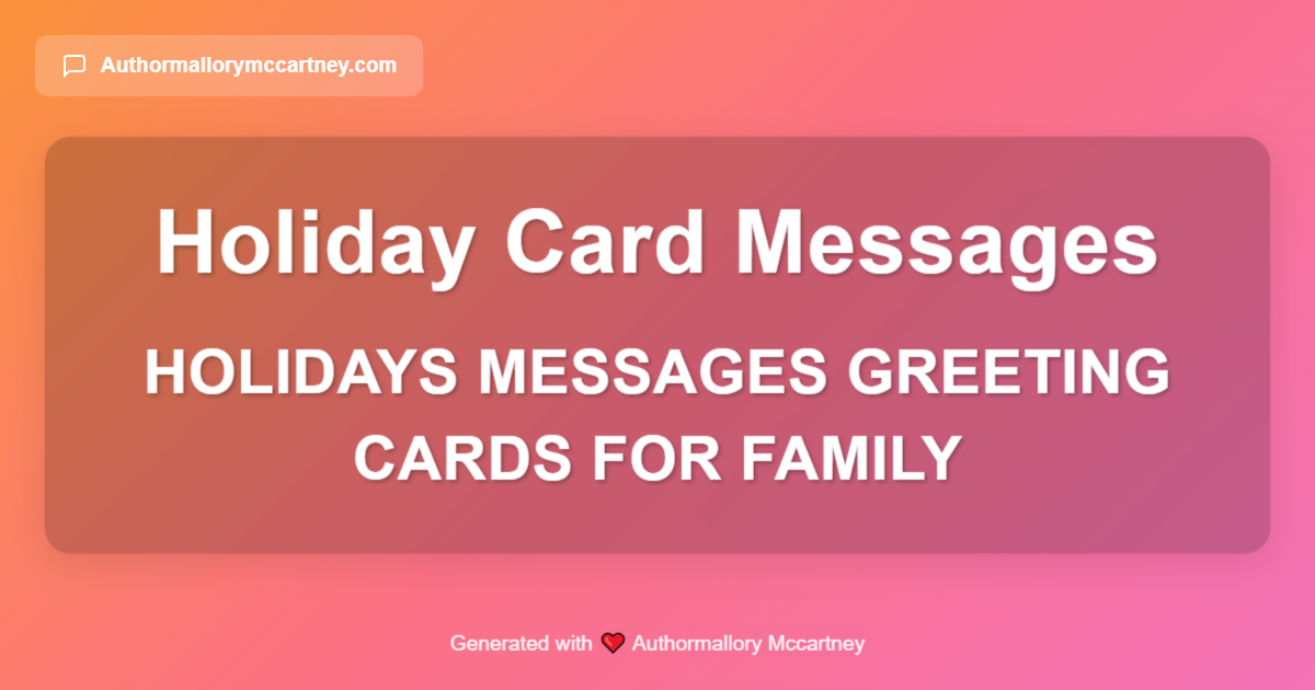 holidays messages greeting cards for family