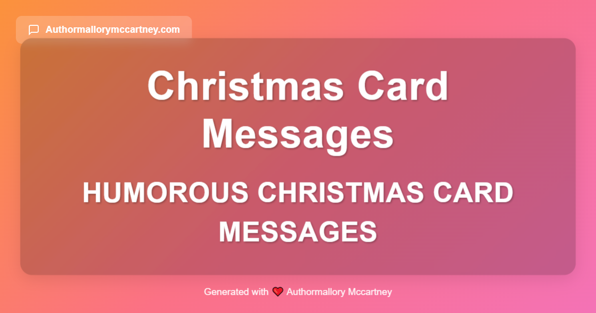 humorous christmas card messages