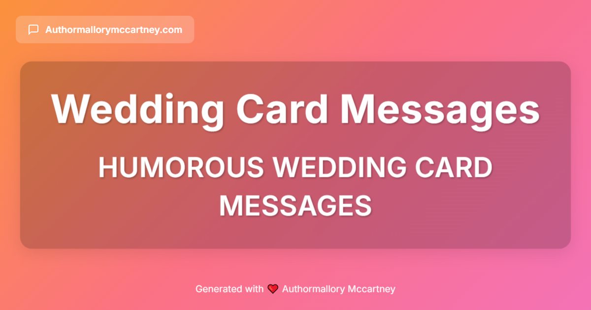 humorous wedding card messages