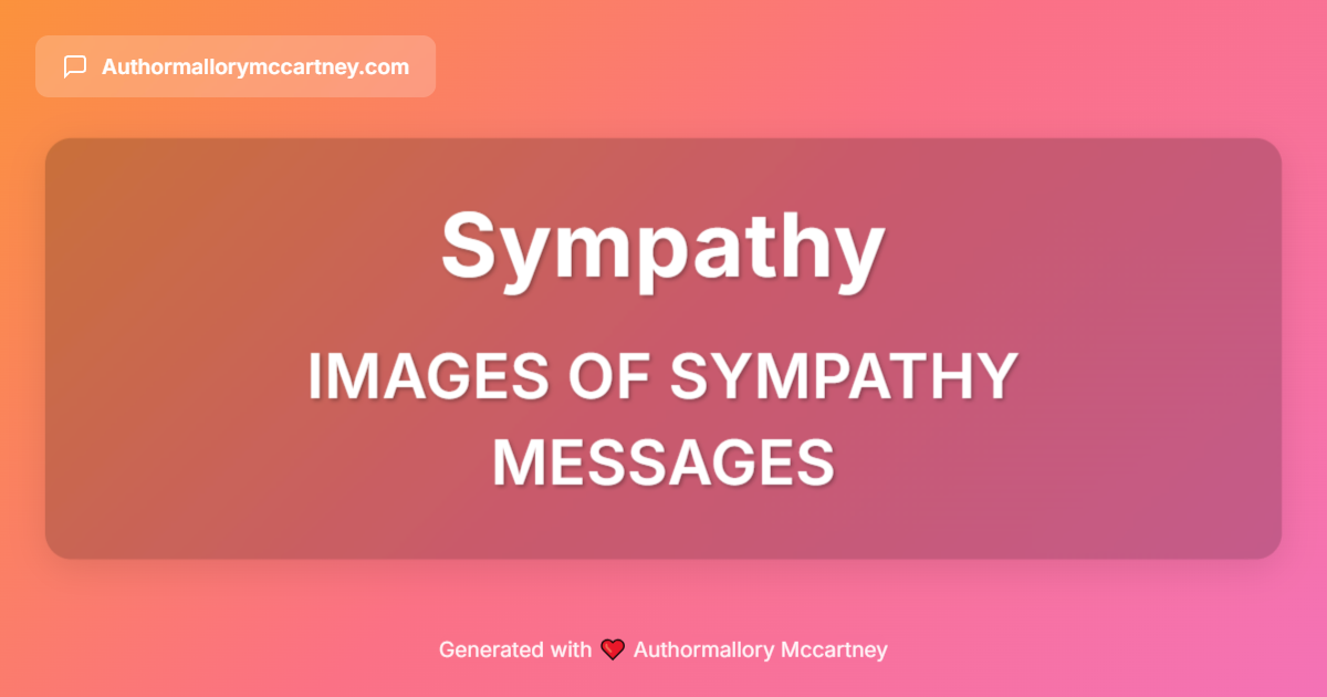 images of sympathy messages
