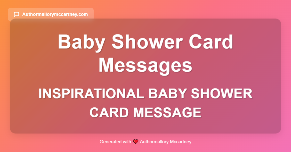 inspirational baby shower card message