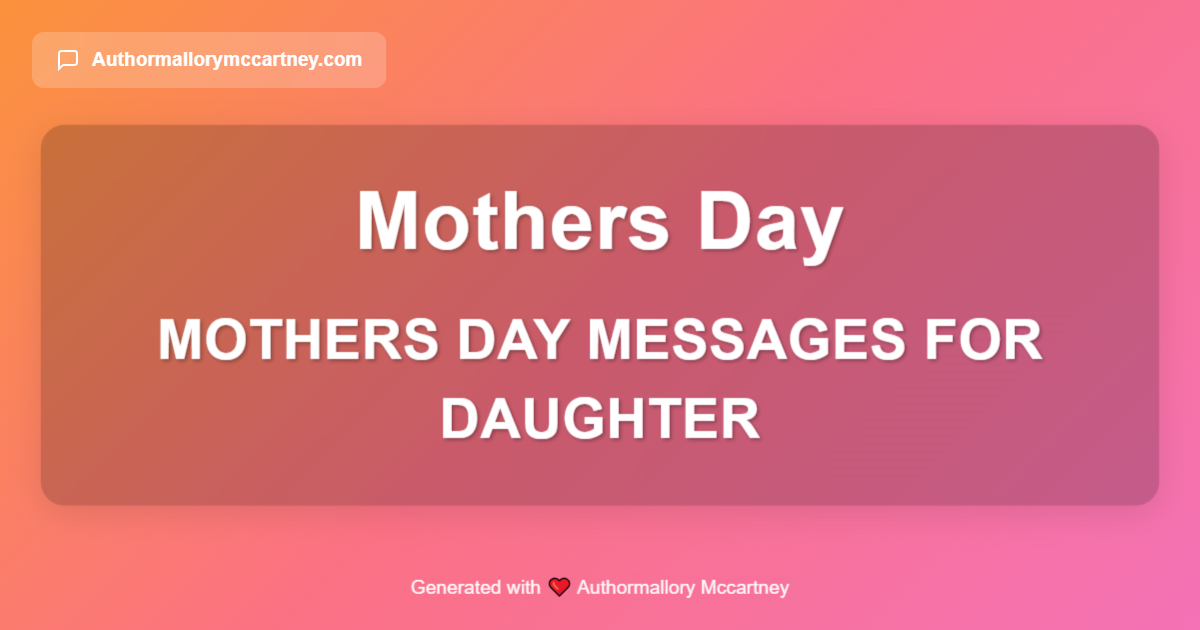 mothers day messages for daughter