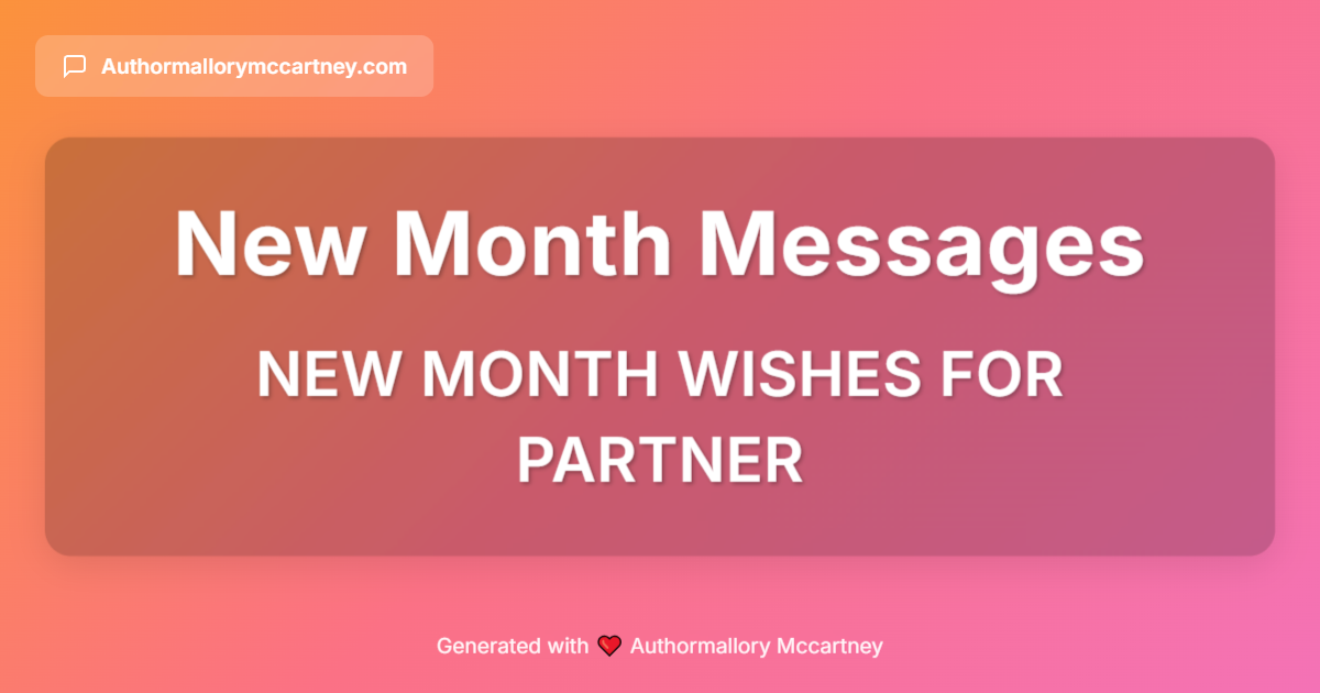 new month wishes for partner