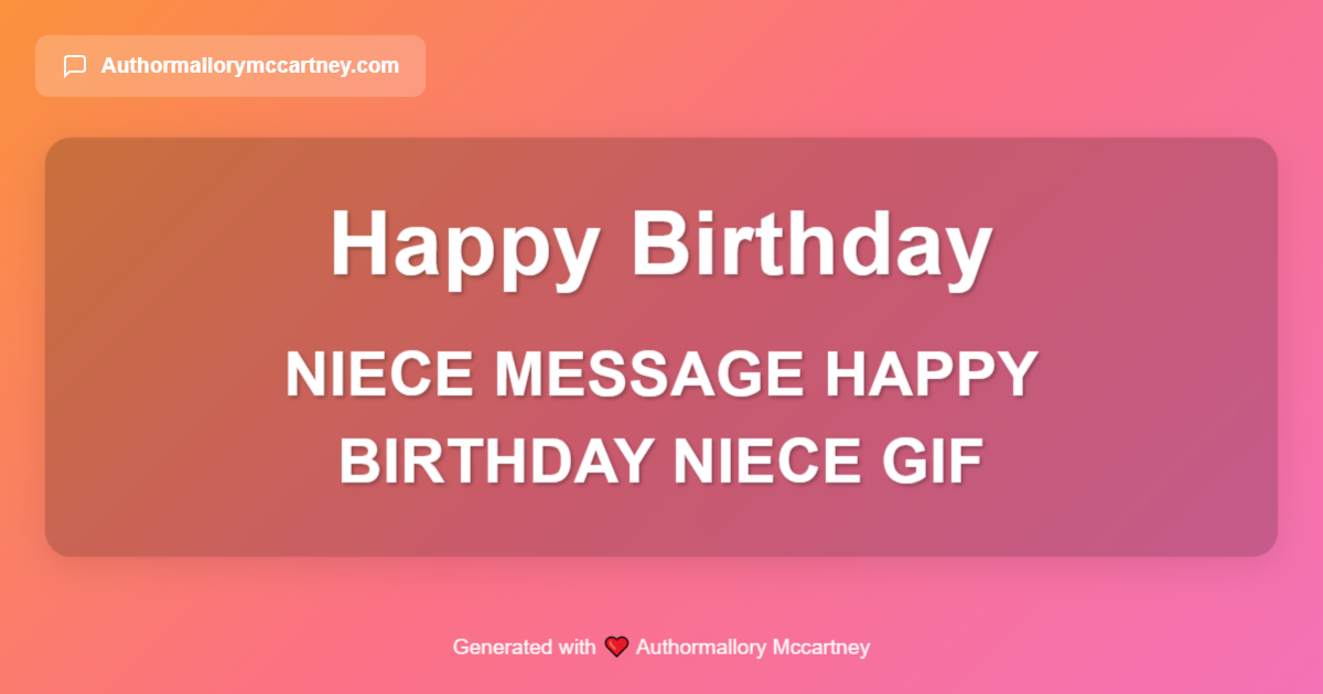 niece message happy birthday niece gif