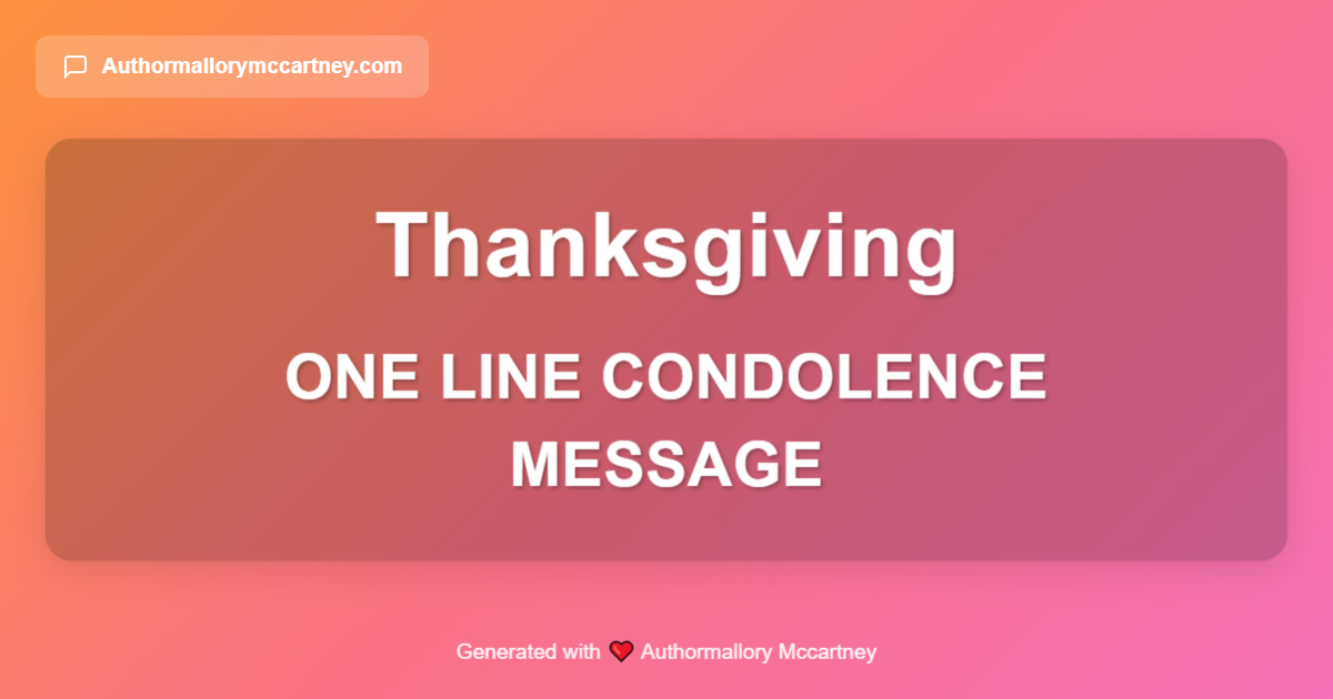 one line condolence message