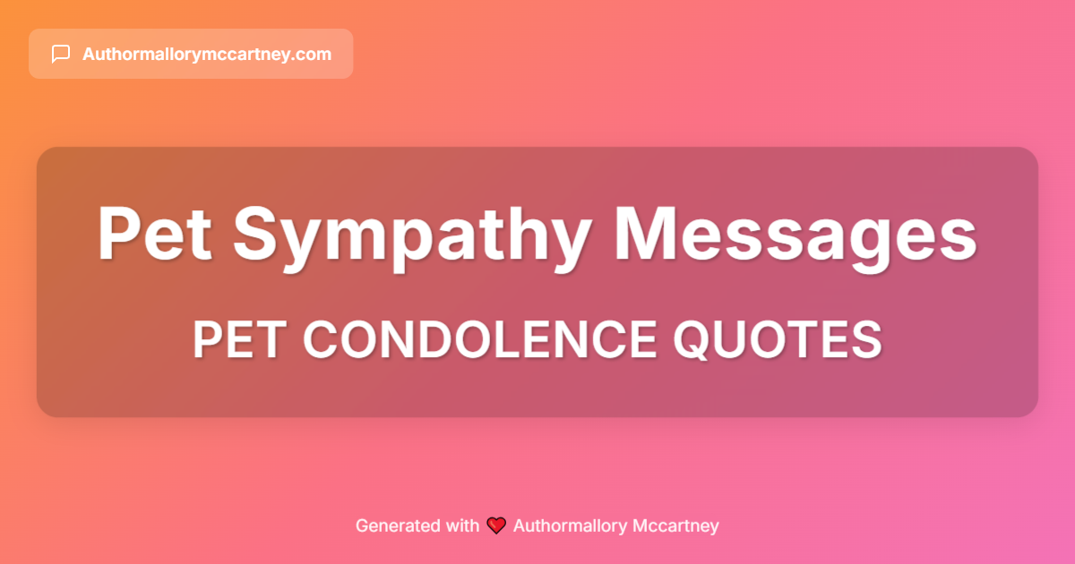 pet condolence quotes