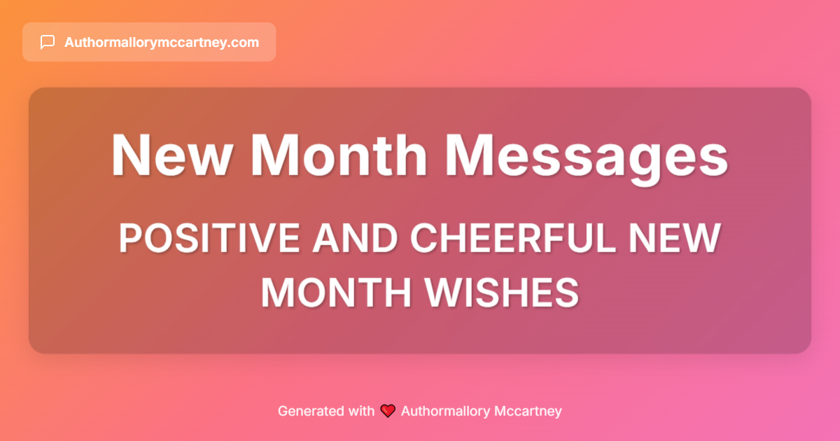 positive and cheerful new month wishes