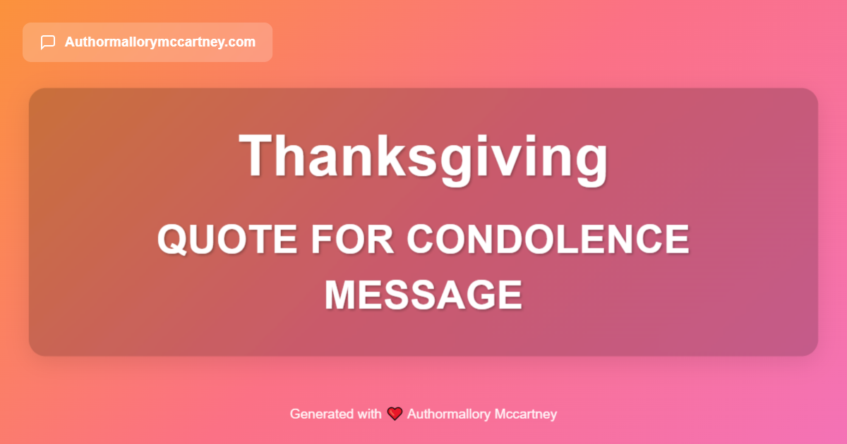 quote for condolence message
