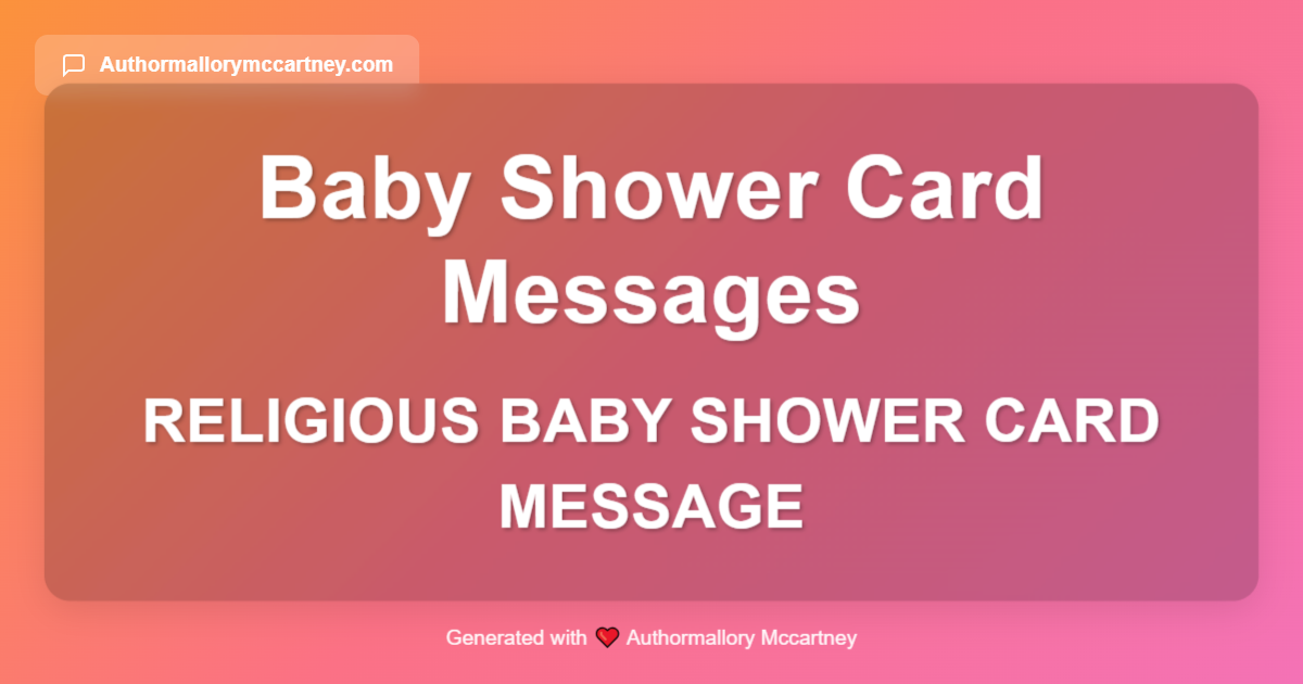 religious baby shower card message