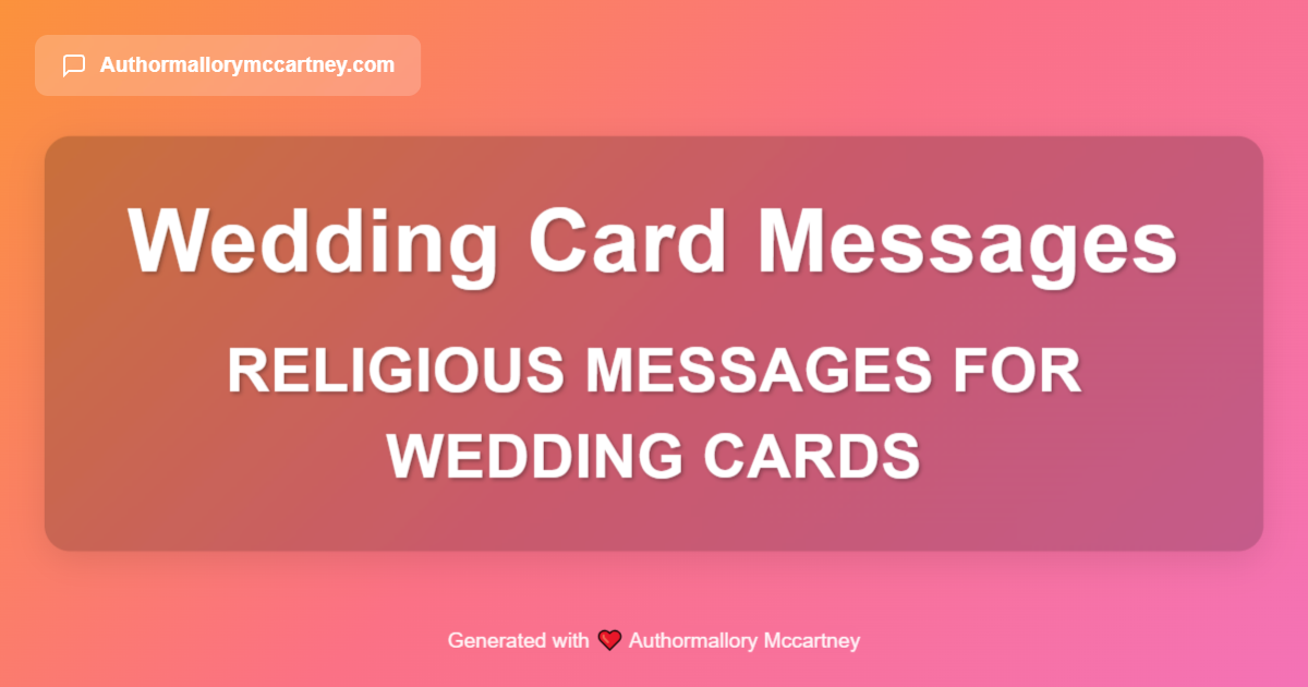 religious messages for wedding cards