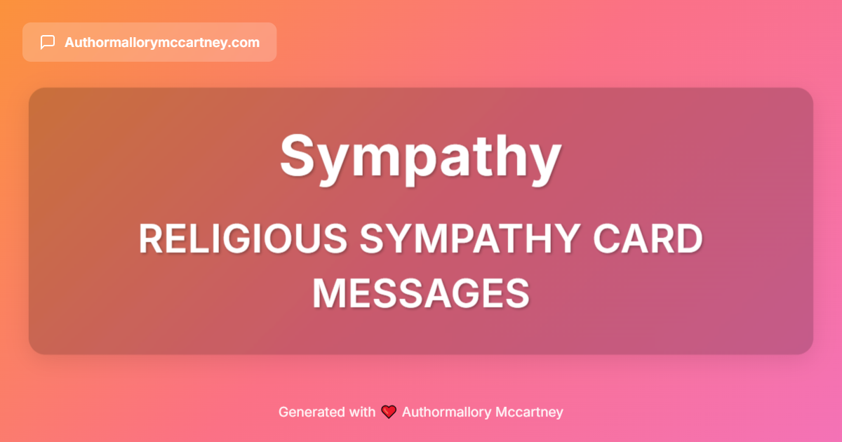 religious sympathy card messages