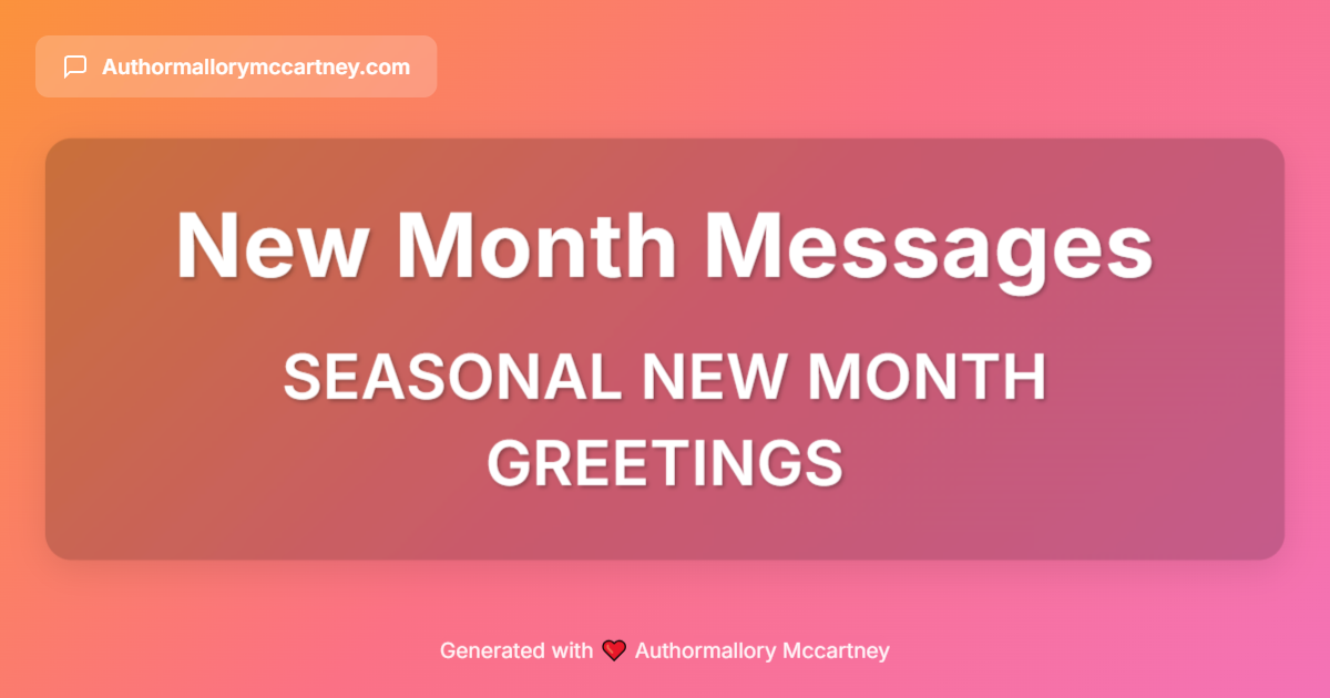 seasonal new month greetings