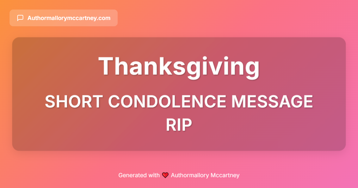 short condolence message rip