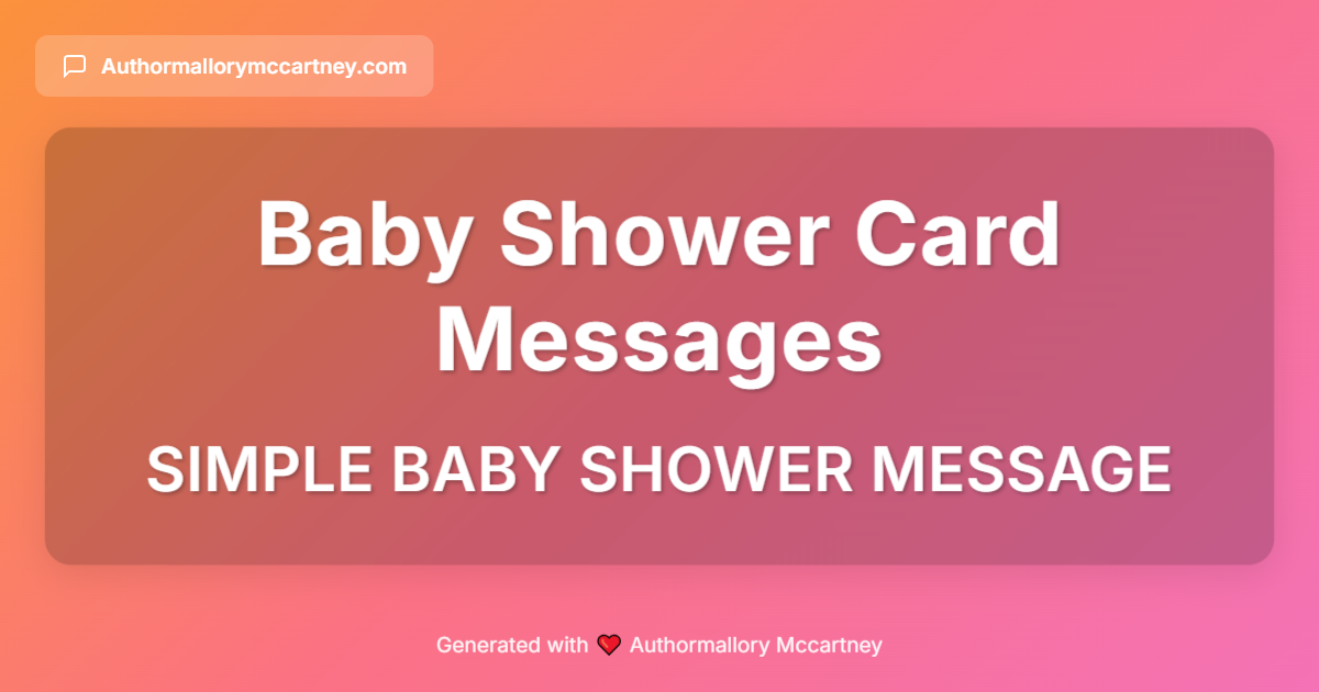 simple baby shower message