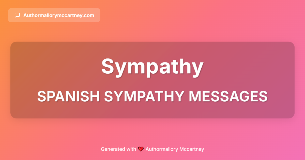 spanish sympathy messages