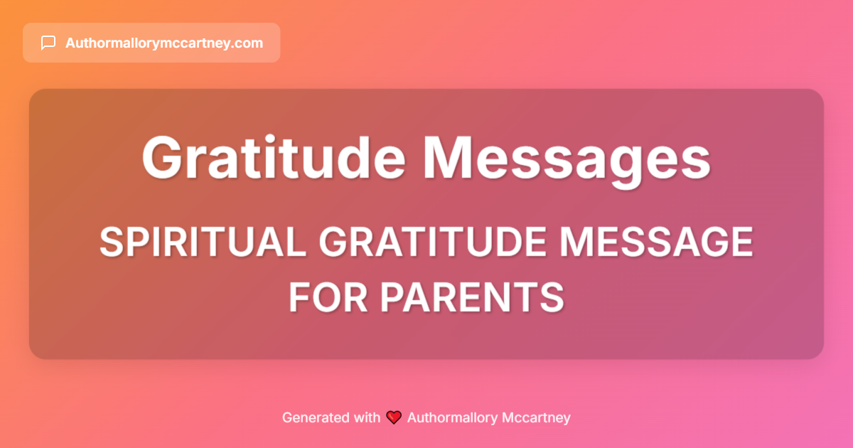 spiritual gratitude message for parents