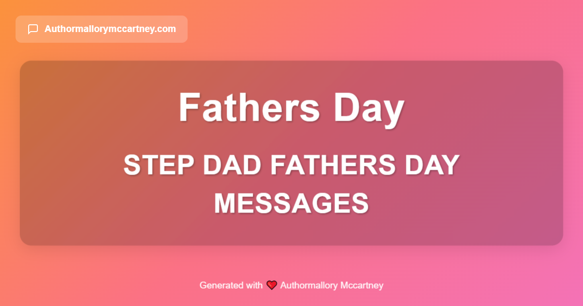 step dad fathers day messages