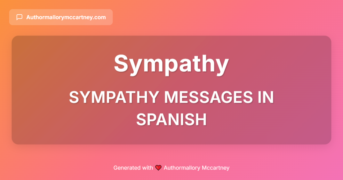 sympathy messages in spanish