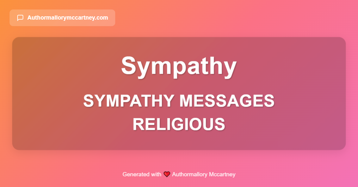 sympathy messages religious