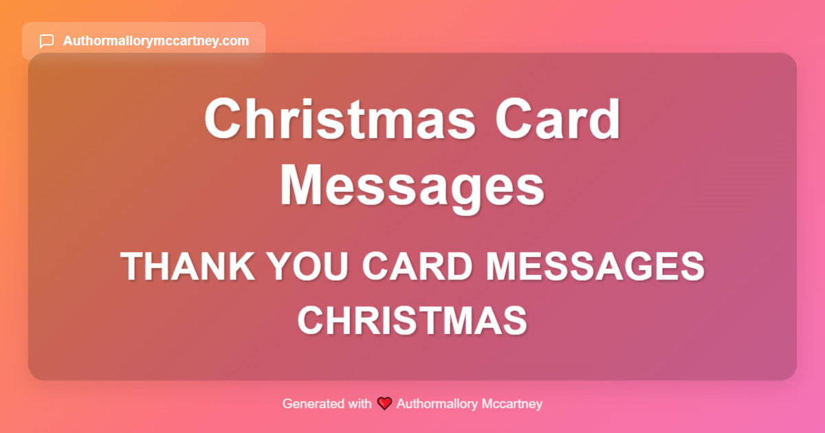 thank you card messages christmas